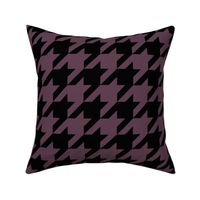 Three Inch Eggplant Purple and Black Houndstooth