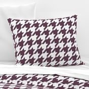 Three Inch Eggplant Purple and White Houndstooth