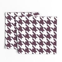 Three Inch Eggplant Purple and White Houndstooth