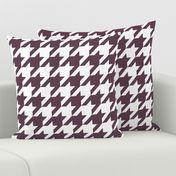 Three Inch Eggplant Purple and White Houndstooth