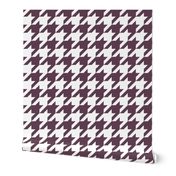 Three Inch Eggplant Purple and White Houndstooth