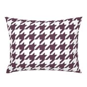 Three Inch Eggplant Purple and White Houndstooth