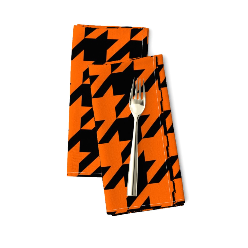 Three Inch Orange and Black Houndstooth