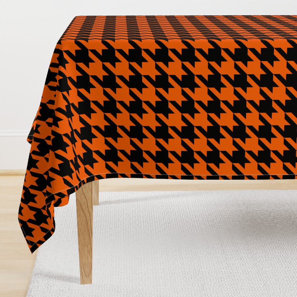 Three Inch Orange and Black Houndstooth