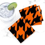 Three Inch Orange and Black Houndstooth