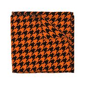 Three Inch Orange and Black Houndstooth