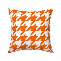 Three Inch Orange and White Houndstooth