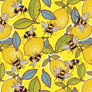 Yellow lemon and bee garden.