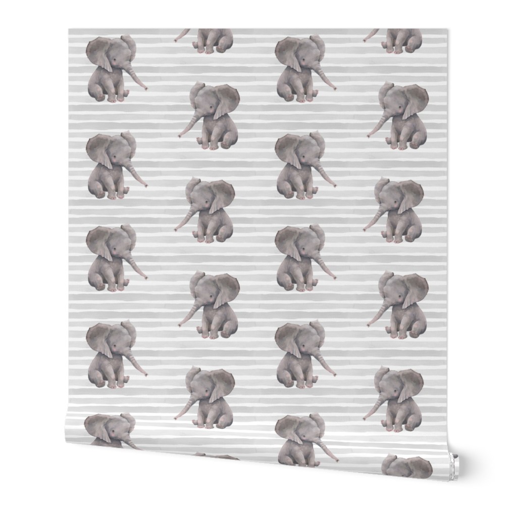8" Elephant with Stripes