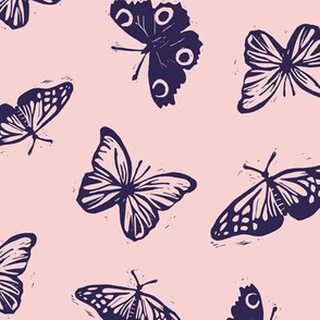 Butterfly lino stamps 