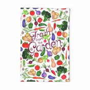 Garden Fresh Veggies Tea Towel