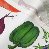 Garden Fresh Veggies Tea Towel