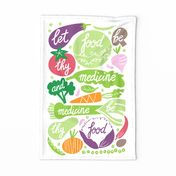 Let food be thy medicine tea towel