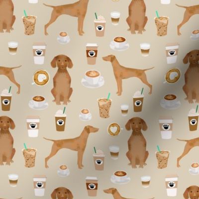 Vizsla coffee cafe dog fabric pet dog breeds vizslas tan