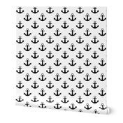 Two Inch Black Anchors on White