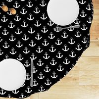 Two Inch White Anchors on Black