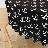 Two Inch White Anchors on Black