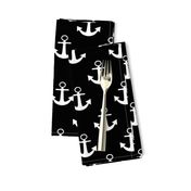 Two Inch White Anchors on Black