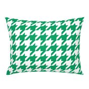 Three Inch Shamrock Green and White Houndstooth