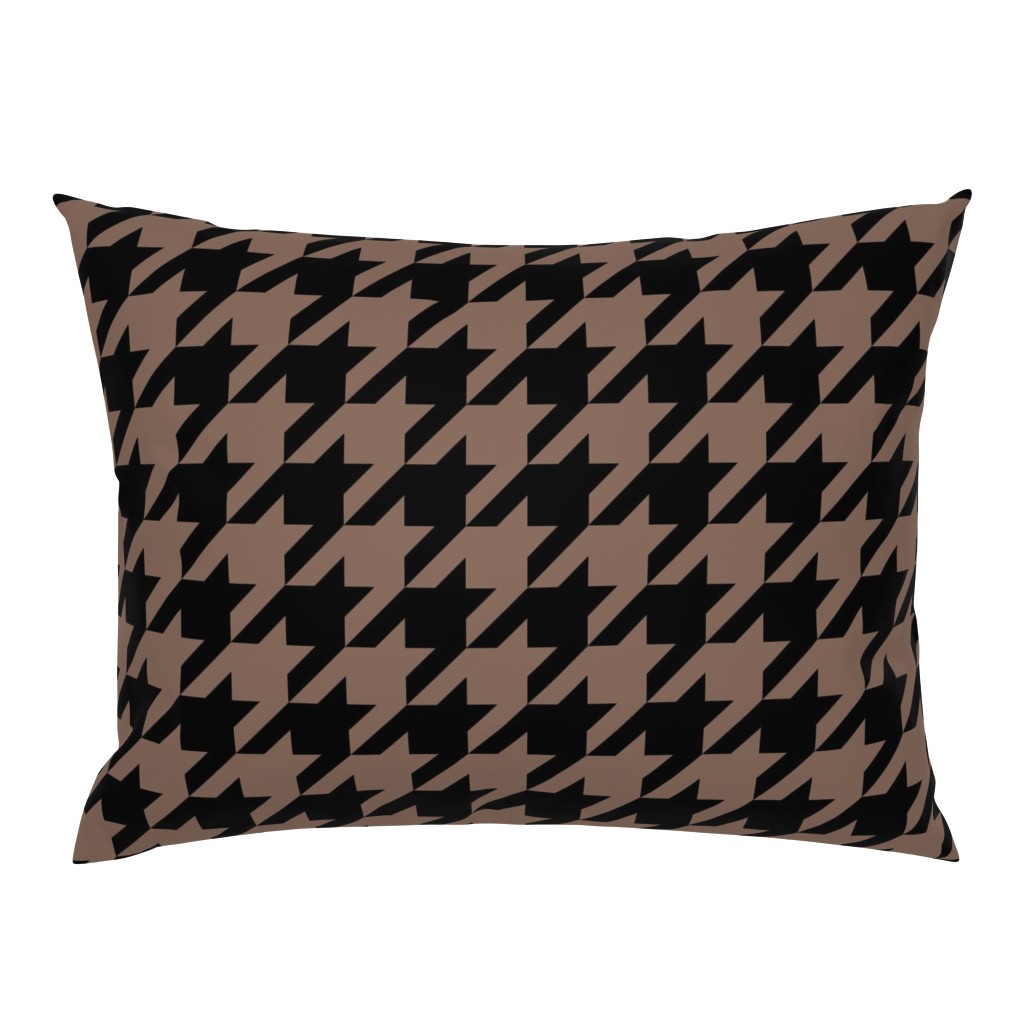 Three Inch Taupe Brown and Black Houndstooth