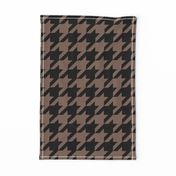 Three Inch Taupe Brown and Black Houndstooth