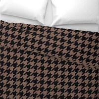 Three Inch Taupe Brown and Black Houndstooth