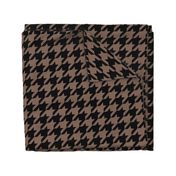 Three Inch Taupe Brown and Black Houndstooth