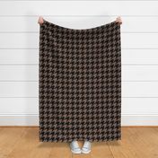 Three Inch Taupe Brown and Black Houndstooth