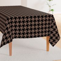 Three Inch Taupe Brown and Black Houndstooth