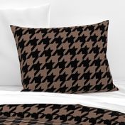 Three Inch Taupe Brown and Black Houndstooth