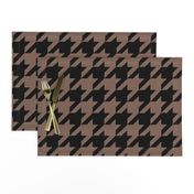 Three Inch Taupe Brown and Black Houndstooth