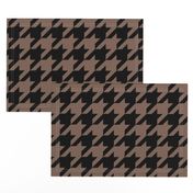 Three Inch Taupe Brown and Black Houndstooth