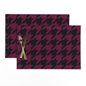 Three Inch Tyrian Purple and Black Houndstooth