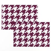 Three Inch Tyrian Purple and White Houndstooth