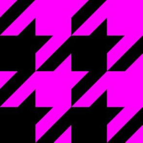 Three Inch Pink and Black Houndstooth