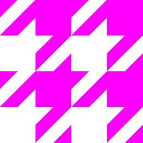 Three Inch Pink and White Houndstooth