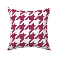 Three Inch Sangria Pink and White Houndstooth