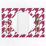 Three Inch Sangria Pink and White Houndstooth