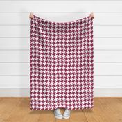 Three Inch Sangria Pink and White Houndstooth