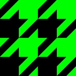 Three Inch Lime Green and Black Houndstooth
