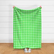 Three Inch Lime Green and White Houndstooth