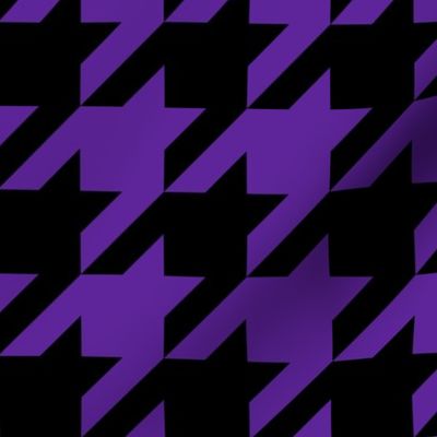 Three Inch Purple and Black Houndstooth