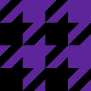 Three Inch Purple and Black Houndstooth