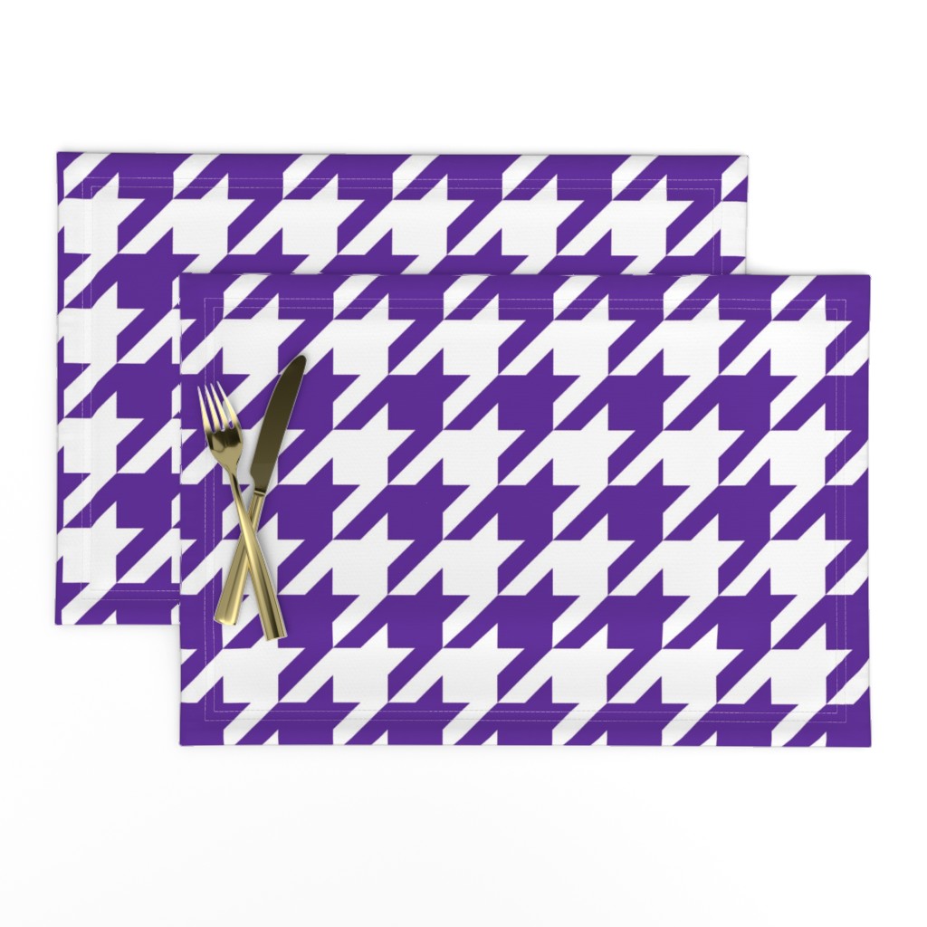 Three Inch Purple and White Houndstooth