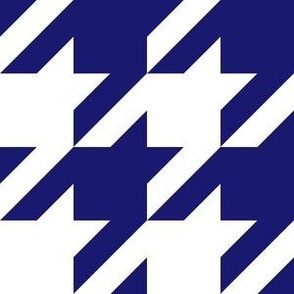 Three Inch Midnight Blue and White Houndstooth