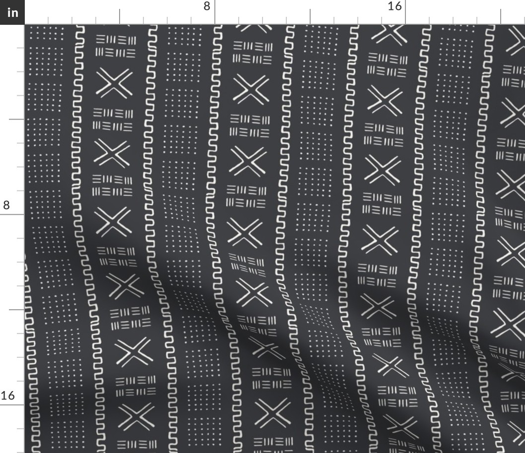 Mudcloth-Inspired Tribal Print 2 Black 