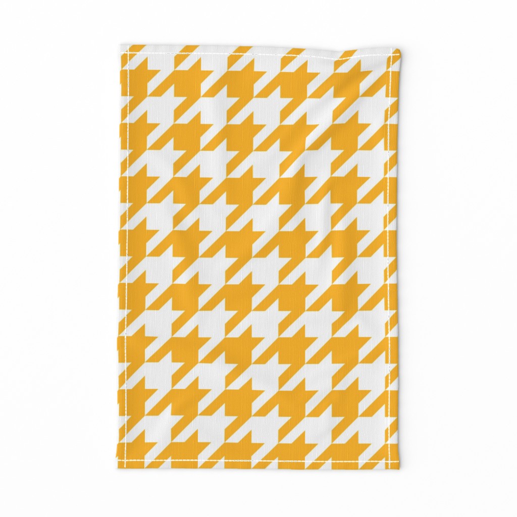 Three Inch Yellow Gold and White Houndstooth