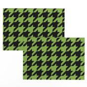 Three Inch Greenery Green and Black Houndstooth