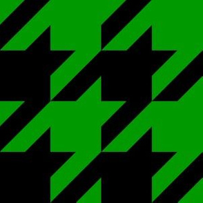 Three Inch Christmas Green and Black Houndstooth
