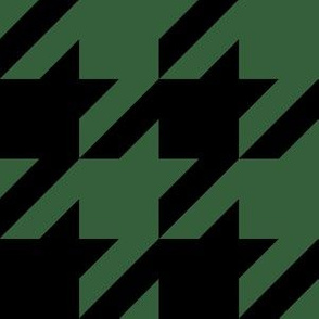 Three Inch Hunter Green and Black Houndstooth